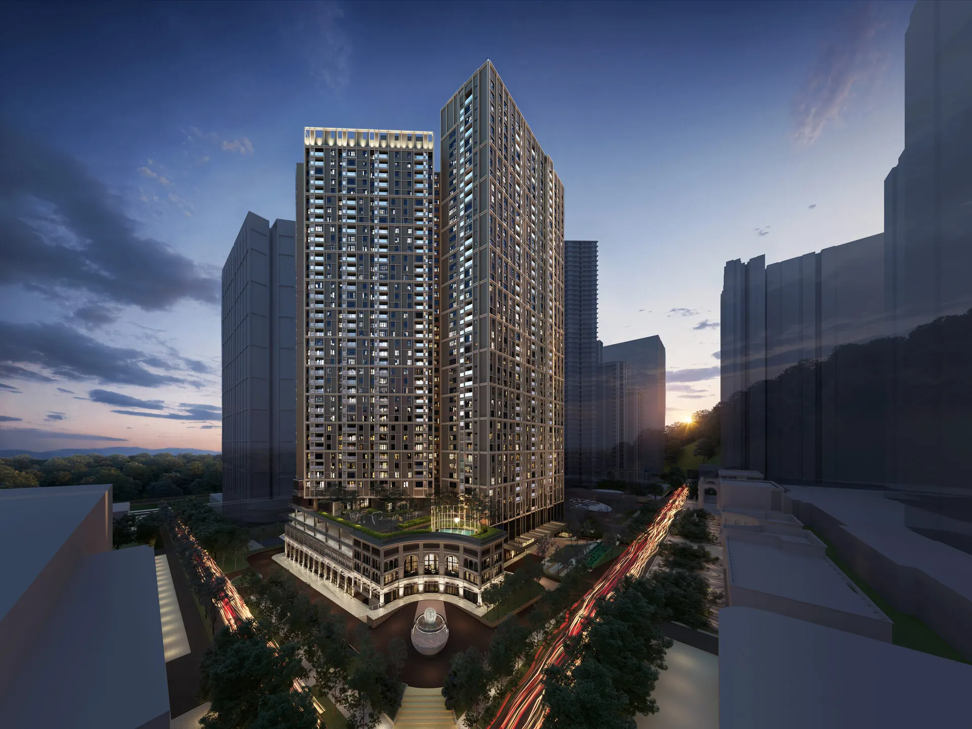 The Aldenz by EXSIM facade at Central Park Damansara Perdana