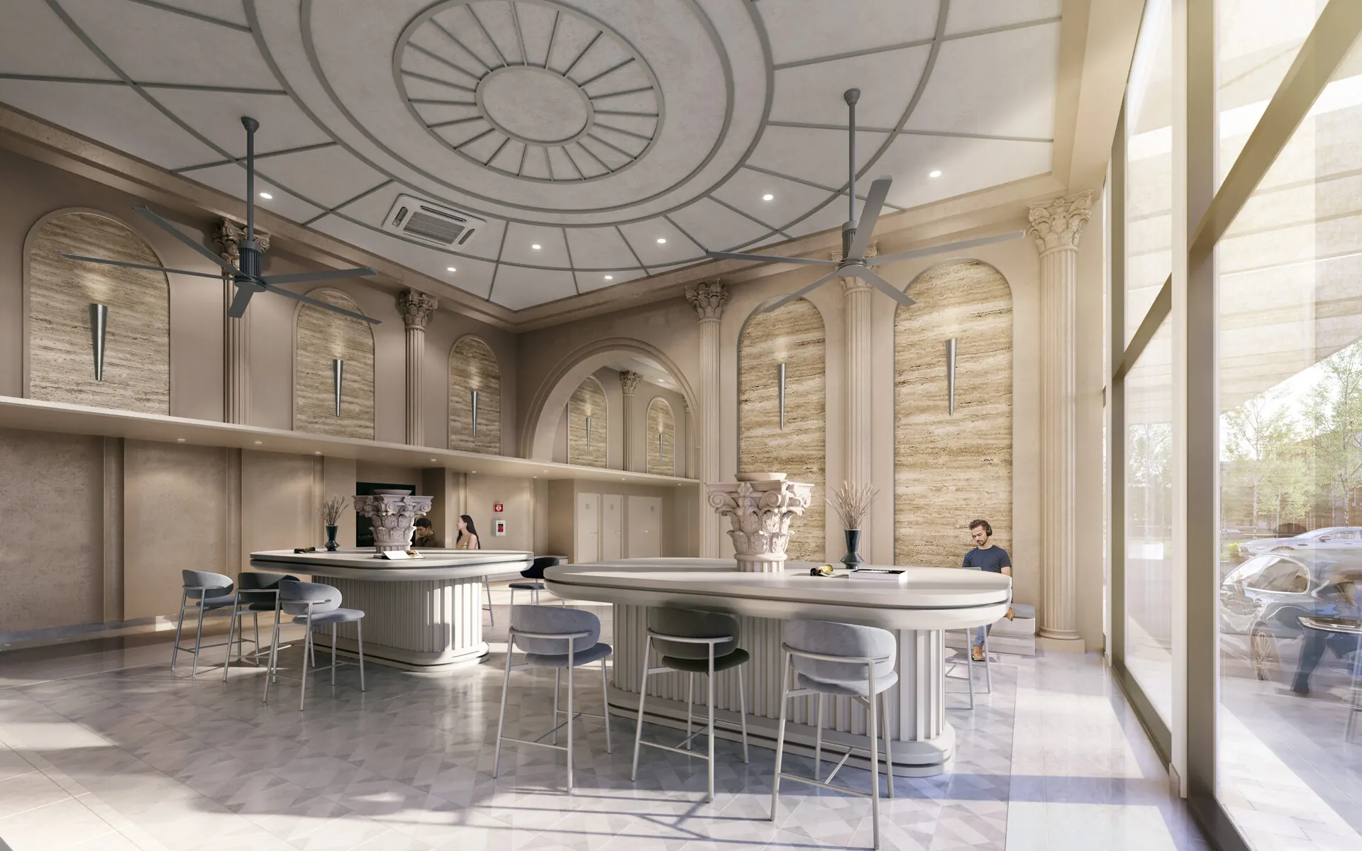 Lobby lounge interior at The Aldenz condo Damansara Perdana