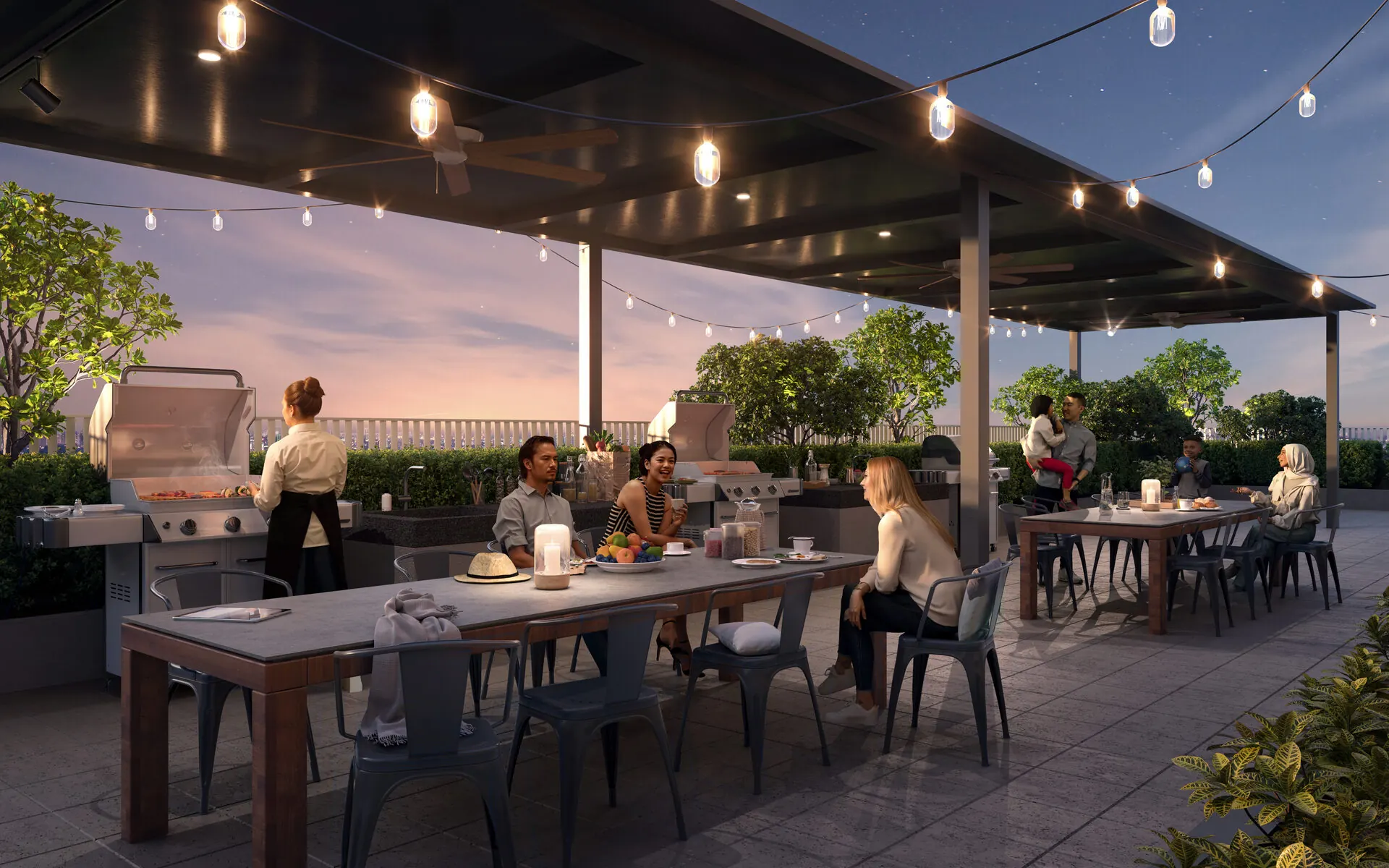 Sky Grill Alcove rooftop BBQ at The Aldenz by EXSIM