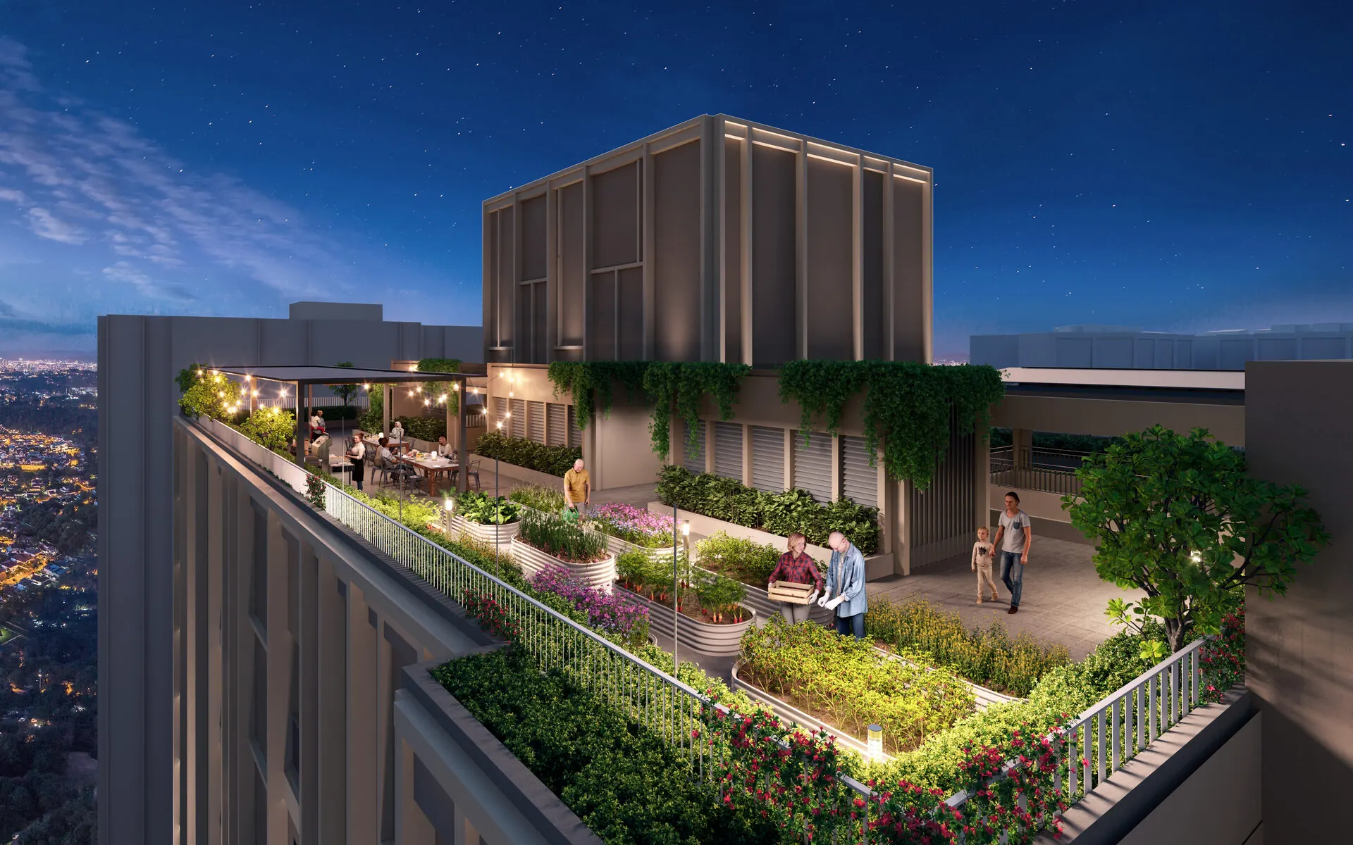 Rooftop Herbs Haven garden at The Aldenz Damansara Perdana